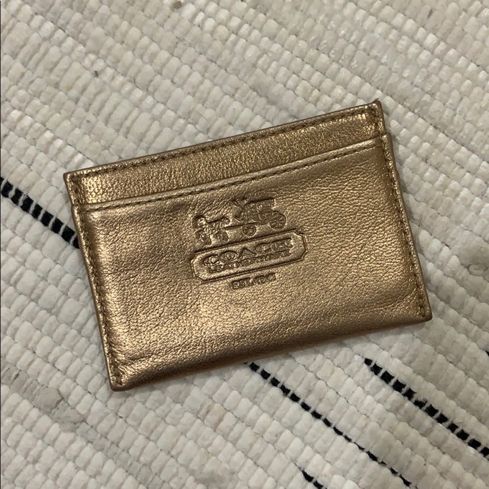 Coach wallet gold